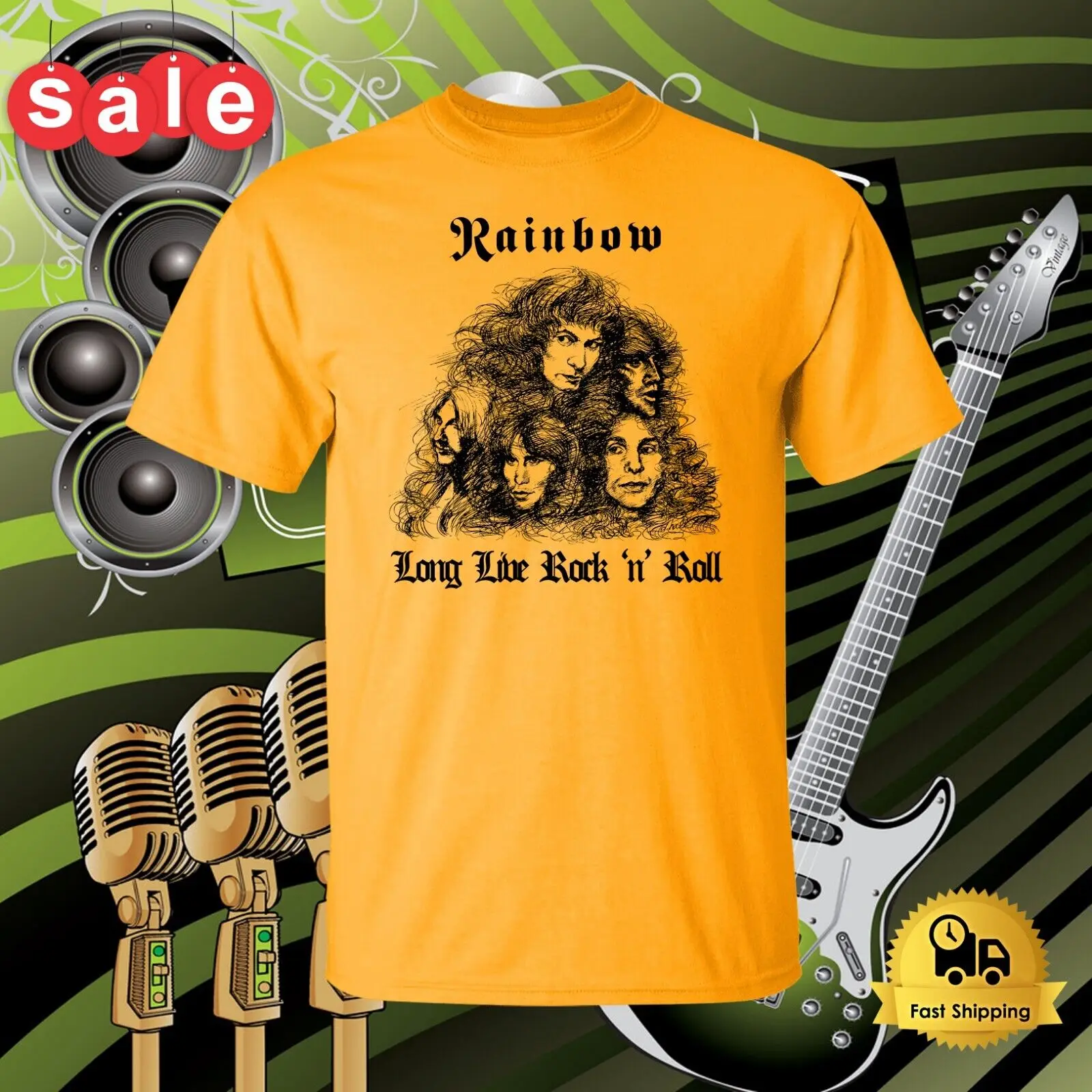 Rainbow Long Live Rock 'N' Roll' 78 Album Cover Ritchie Blackmore S-5Xl T-Shirt