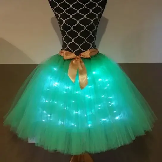 Led Light Tutu Gonna Donna Nightclub Dj Dance Stage Luminescente Nuovo