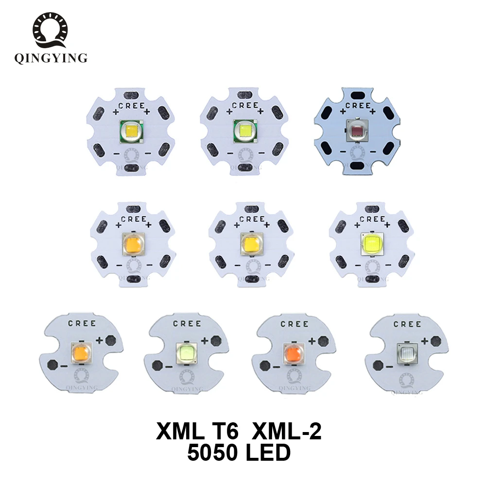 Chip Led Ad Alta Potenza 5W-10W Cree Xml T6 Xml2 Xm-L2 5050 16Mm 20Mm 3V 3.6V Diodi Per Torcia Accessori Per Auto Per Biciclette Faro