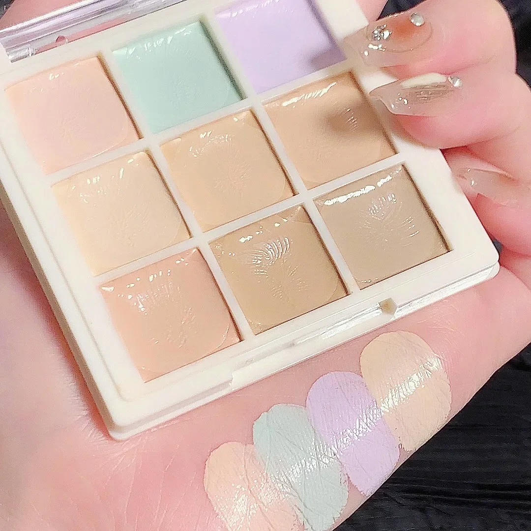 Waterproof Concealer Palette Cream Texture Cover Acne Marks Occhiaie Multifunzione Face Makeup Lasting Brighten Cosmetics