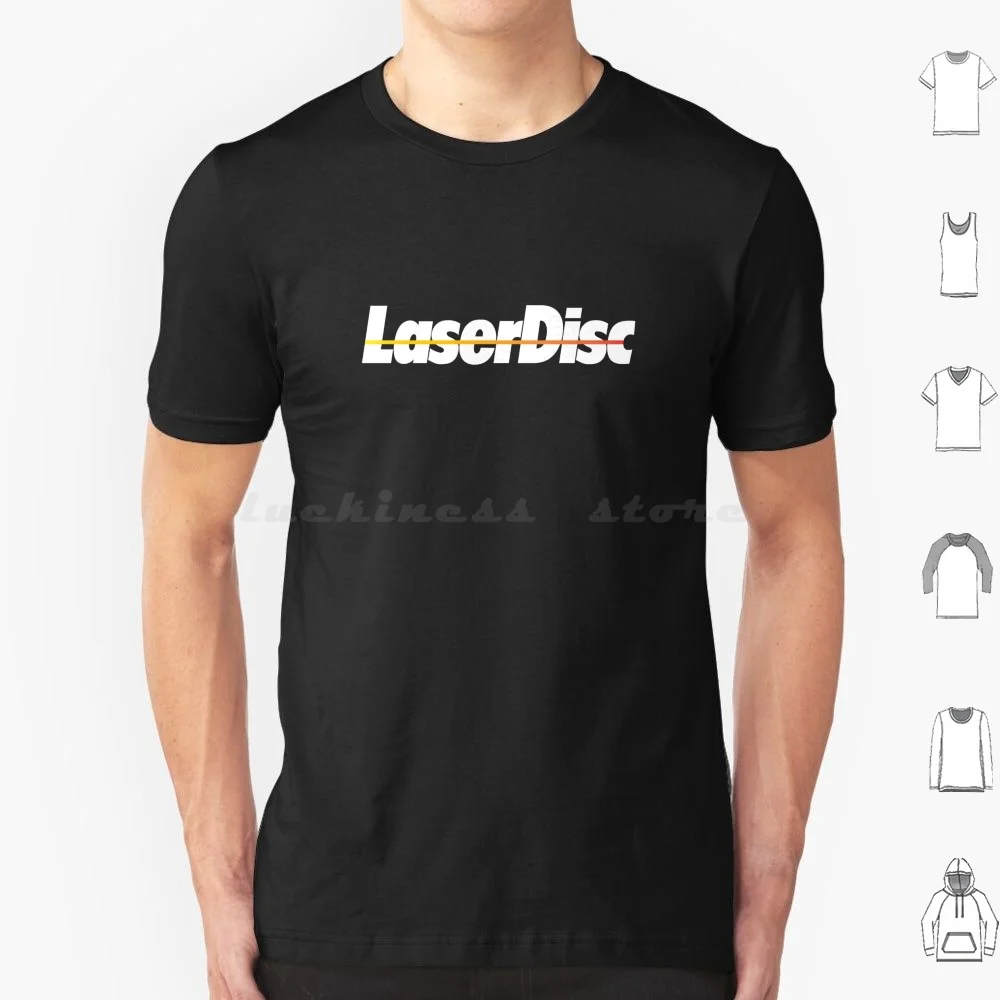 Laserdisc Logo Maglietta Video Anni '90 6Xl Cotton Cool Tee Laserdisc Video Vintage Vhs 80S Anni '90 Film Film