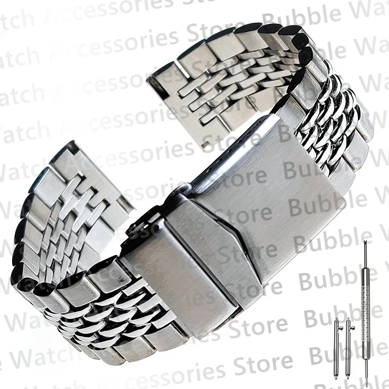 20Mm 22Mm Bead Of Rice Watch Band Extended Solid Buckle Con Bracciale A Molla A Sgancio Rapido Adatto Per Skx007 Dive Watch