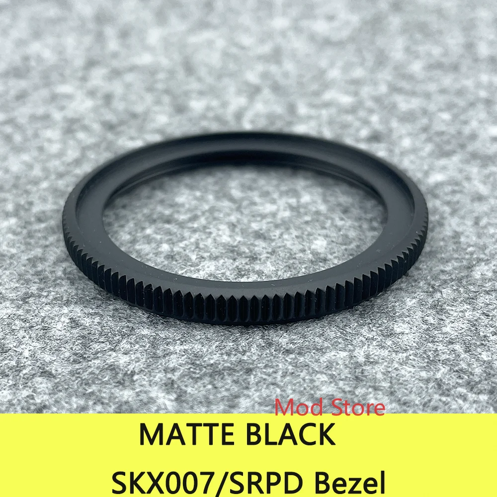 Skx007/Skx011/Skx009/Srpd Bordo Della Moneta Lunetta Nera Opaca Acciaio Inossidabile 316L Guarnizione Inclusa