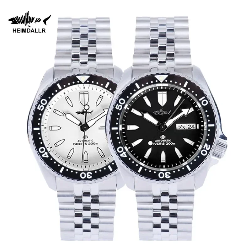 Orologio Heimdallr Per Uomo Skx007 Orologio Subacqueo Vintage Orologi Da Uomo 200M Zaffiro Luminoso Movimento Nh36 Orologi Meccanici Automatici