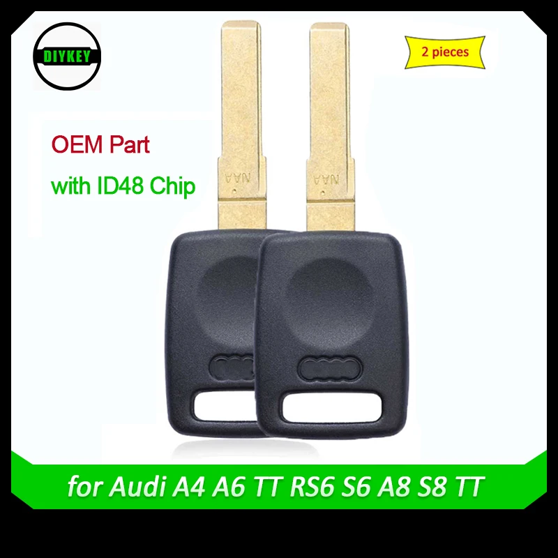 Chiave Transponder Oem Diykey Per Audi Con Chip Id48 Per Audi A4 A6 Tt Rs6 S6 A8 S8 Tt 1998 1999 2000 2001 20022003 2004 2005 2006