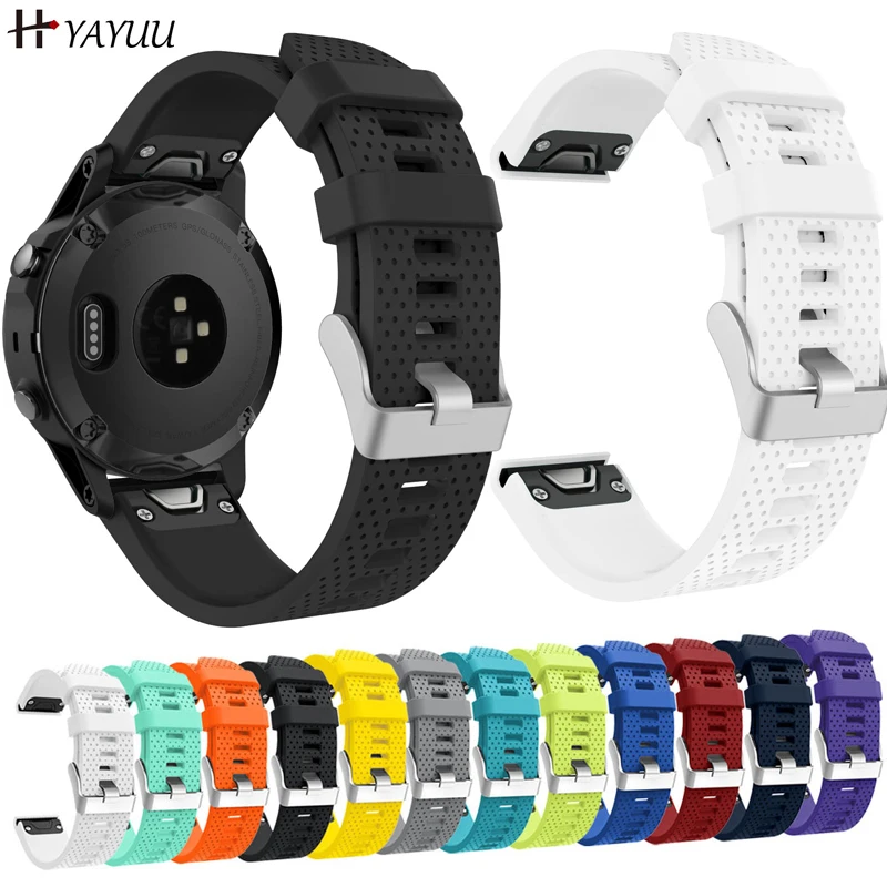 Yayuu Facile Fit Fascia Per Garmin Fenix 6S/ Fenix 6S Pro, Molle Del Silicone Cinghia Di Ricambio Per Fenix 5S / Fenix 5S Plus / D2 Delta S / Fenix 7S
