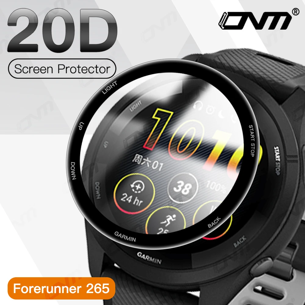 Pellicola Salvaschermo 20D Per Garmin Forerunner 965 265 265S Pellicola Protettiva Antigraffio Flessibile Per Garmin 965 Pellicola A Copertura Totale