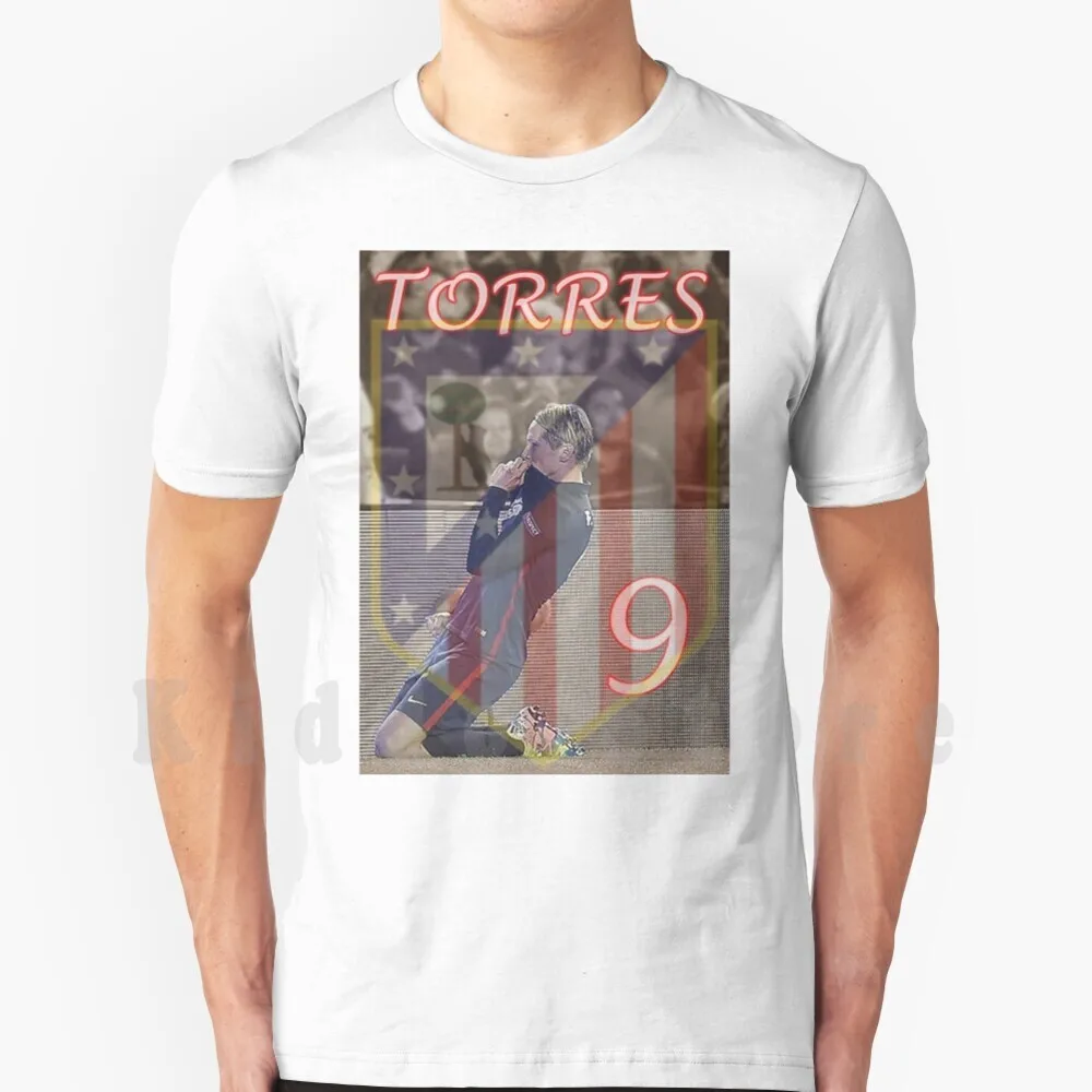 Fernando Torres T Degli Uomini Della Camicia Di Cotone Di Cotone S-6Xl Ragazzo Torri Fernando Fernando Torres Atleti Di Calcio Spagna Selezione