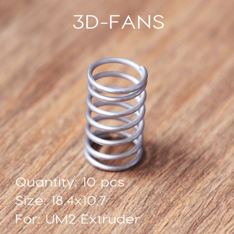 10Pcs Accessori Per Stampanti 3D Ultimaker 2 Molla Estrusore 18.4Mm * 10.7Mm Ultimaker2 Um2