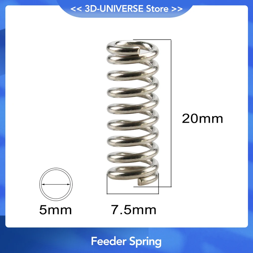 10 Pz/Lotto Molla Di Alimentazione Accessorio Stampante 3D Per Ultimaker Makerbot Wade Estrusore Nichelatura 1.2Mm 20Mm