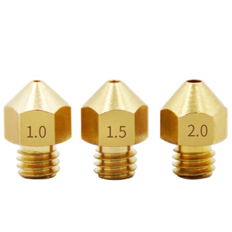 Rame Ottone 1 1.5 2Mm Formato Adatto Per M6 3 Mm Filamenti Per Mk8 Stampante 3D Ultimaker 2 Um2 Parti Estesa Estrusore Hotend