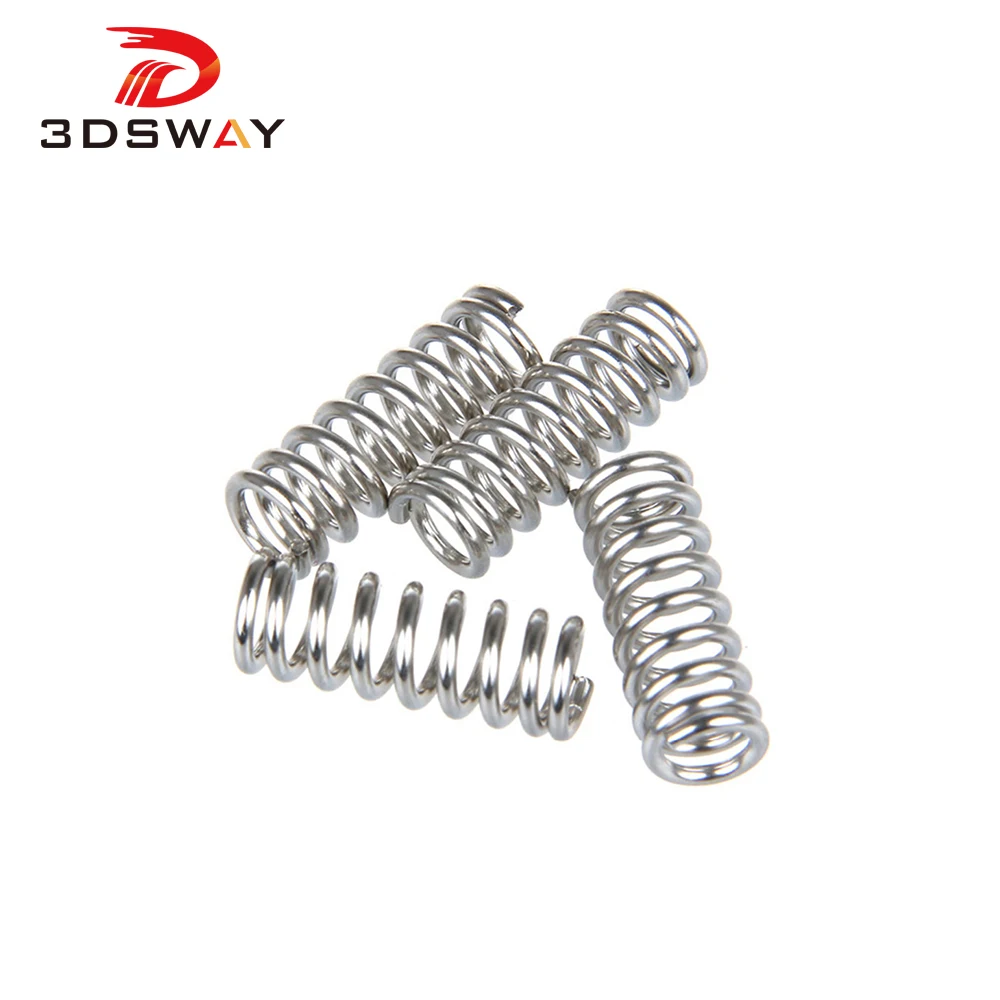 3Dsway 3D Printer Springs 4 Pz/Lotto Nichelato Mk8 Estrusore Alimentatore Primavera 1.2Mm 20 Mm Per Stampante Ultimaker Makerbot Prusa