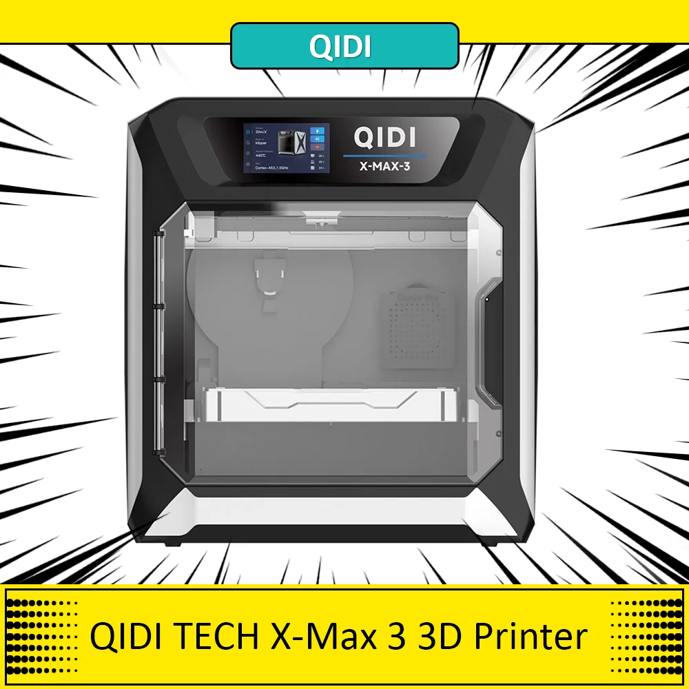 Stampante 3D Qidi Tech X-Max 3, Livellamento Automatico, Velocità Di Stampa 600 Mm/S, Scheda Hf Flessibile, Alta Precisione, Nuova Struttura Interamen