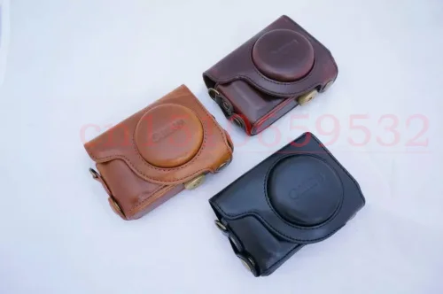 Nuovo Cuoio Camera Case Borsa Con Tracolla Per Canon S100 S110 S120