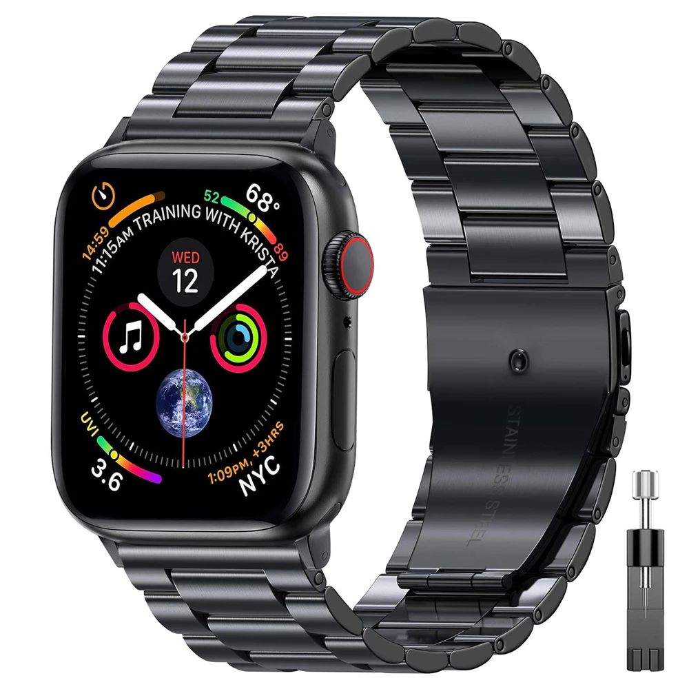 Wrist Bracelet For 2020 Apple Watch Series 6 Se Band 40Mm 44Mm Business Stainless Steel Wristband For Iwatch 5 3 38Mm 42Mm Strap