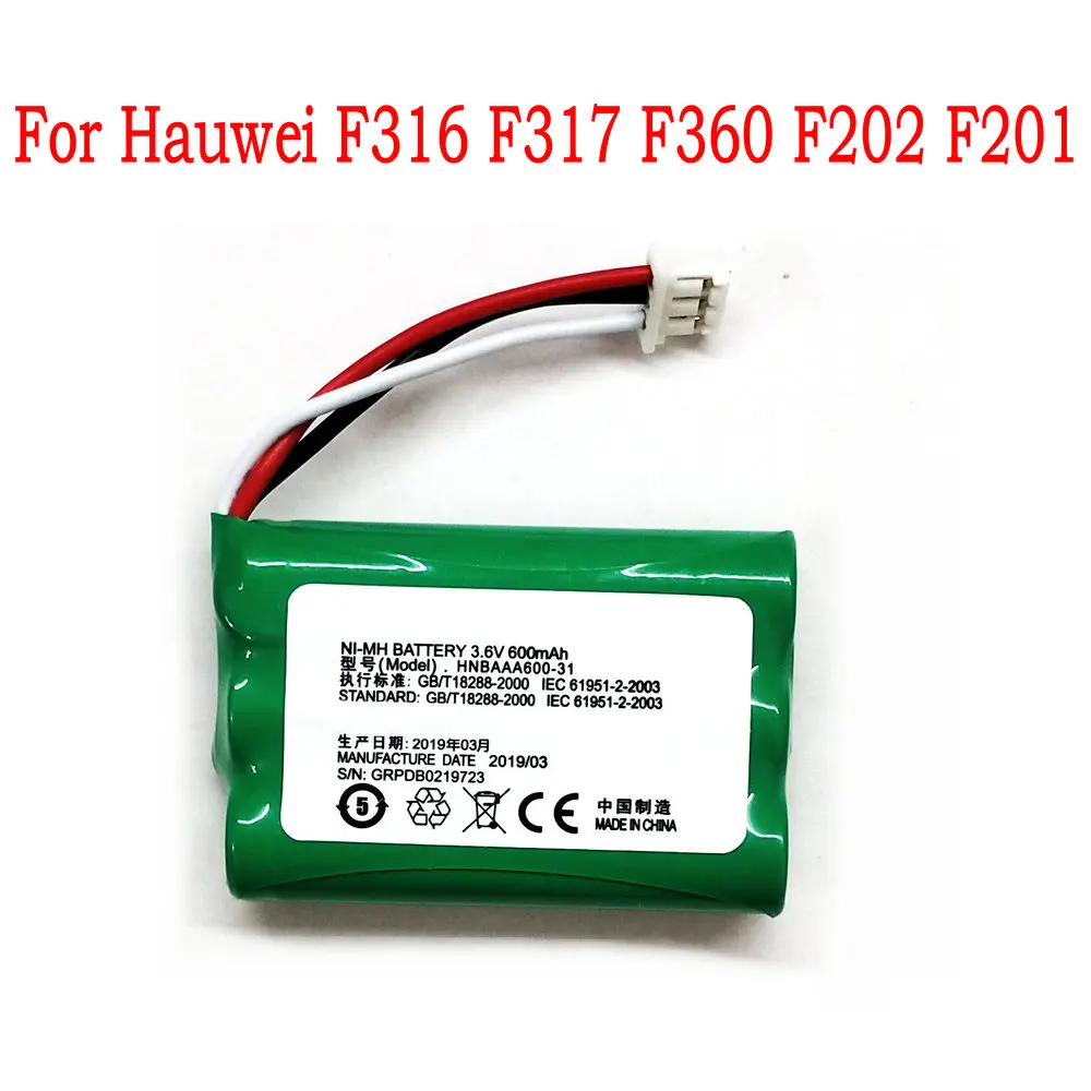 Batteria Originale 600Mah Hnbaaa600-31 Per Hauwei F316 F317 F360 F202 F201 Telefono Fisso Mobile Wireless