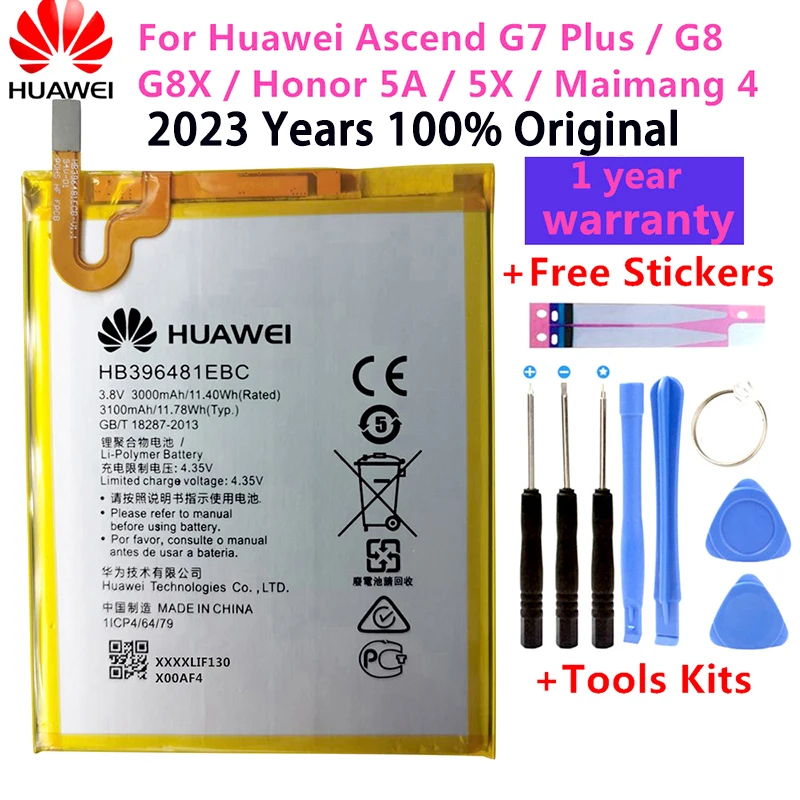 Hua Wei Batteria Di Ricambio Originale Per Huawei Ascend G7 Plus / G8 / G8X / Honor 5A / 5X / Maimang 4 3000Mah