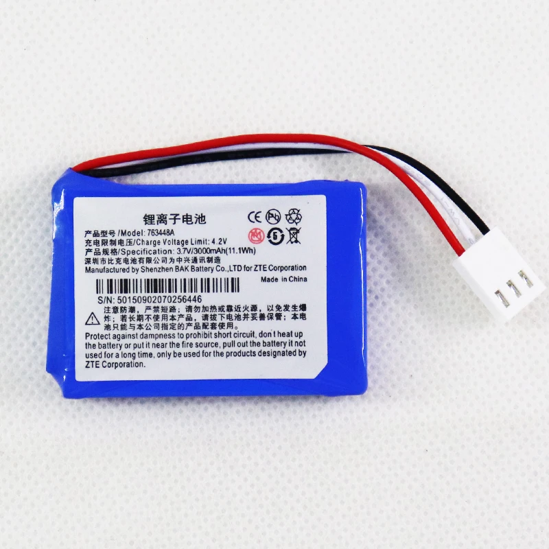 Batteria Per Cellulare 763448A 3000Mah Per Zte/Huawei Ets2556 Hb6A3 F501 F516