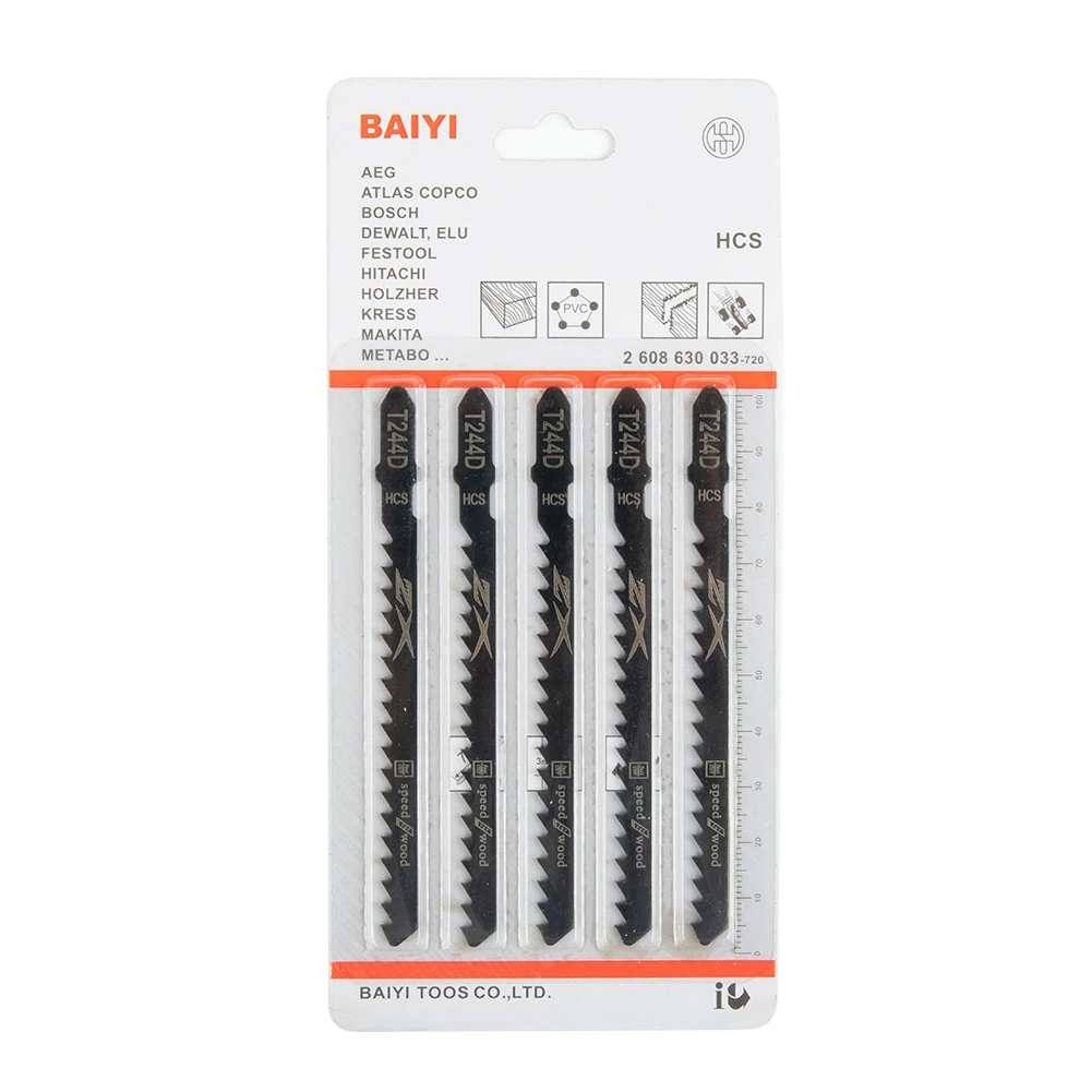 10 Pz Hcs Jig Saw Blades T244D Speed Wood Board Taglio Plastica Ferramentas Herramientas De Mano Strumenti Per La Lavorazione Del Legno El Aletteri