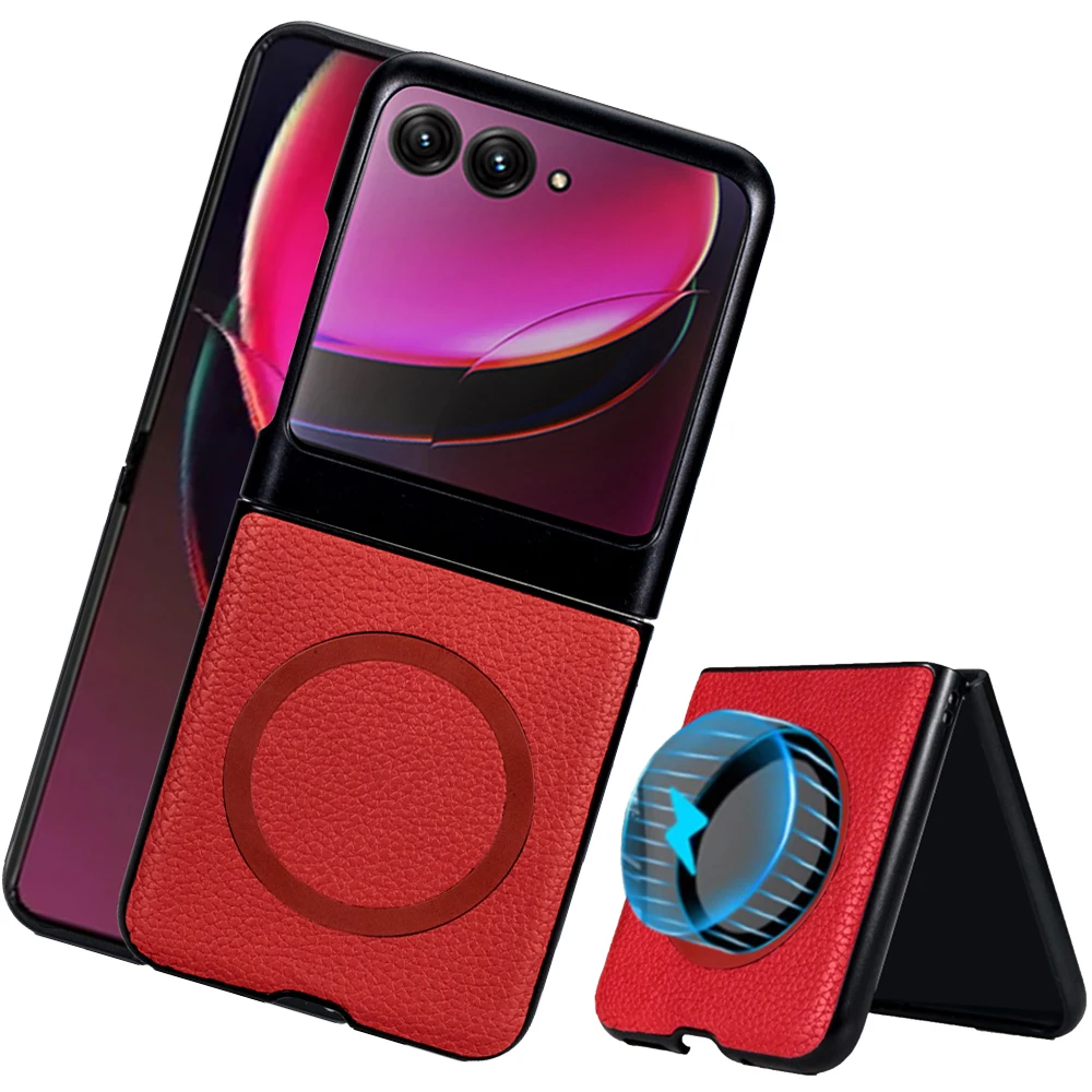 Per Motorola Razr Plus 2023 Custodia, Compatibile Con Magsafe Wireless Charger Moto Razr + 2023 Flip Phone Cover Posteriore Slim Fit Sottile
