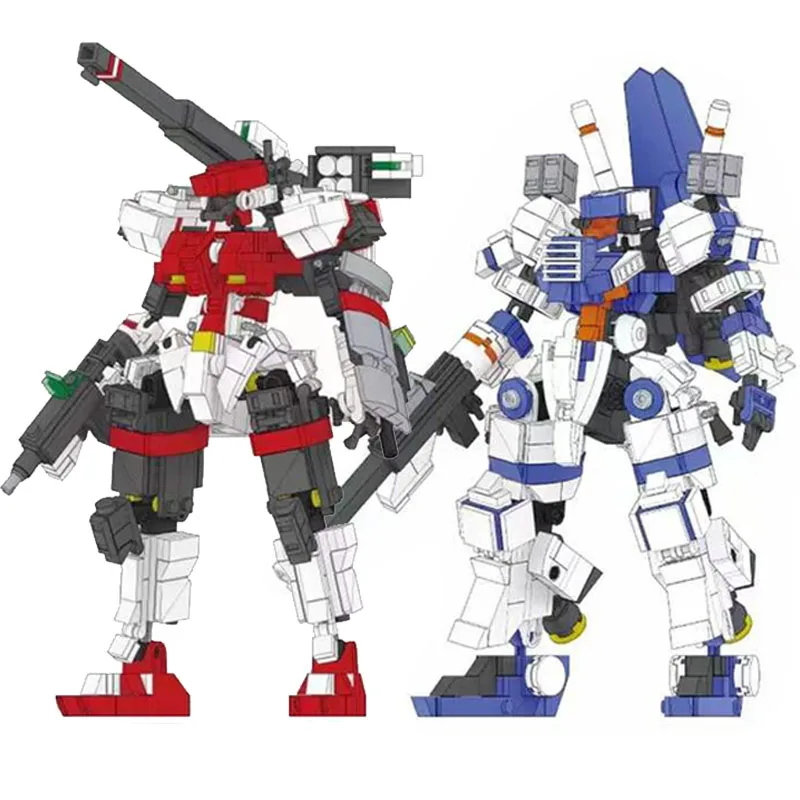 City Moc War Mecha Model Kit Mechs Warrior Building Blocks Fai Da Te Robot Tecnico Mattoni Giocattoli Per Bambini Regali