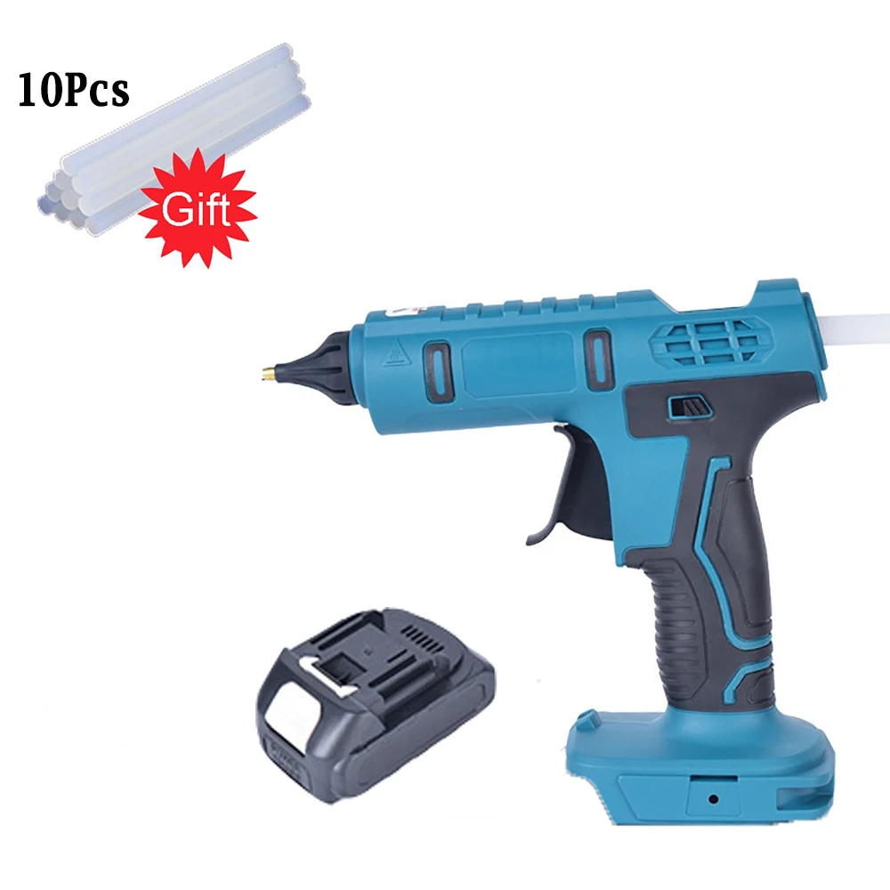Pistola Per Colla Elettrica Senza Fili 80W Per Batteria Makita 18V Pistola Ad Aria Calda Per Saldatura A Caldo Fai Da Te Ugello Antiscottatura Con Bas