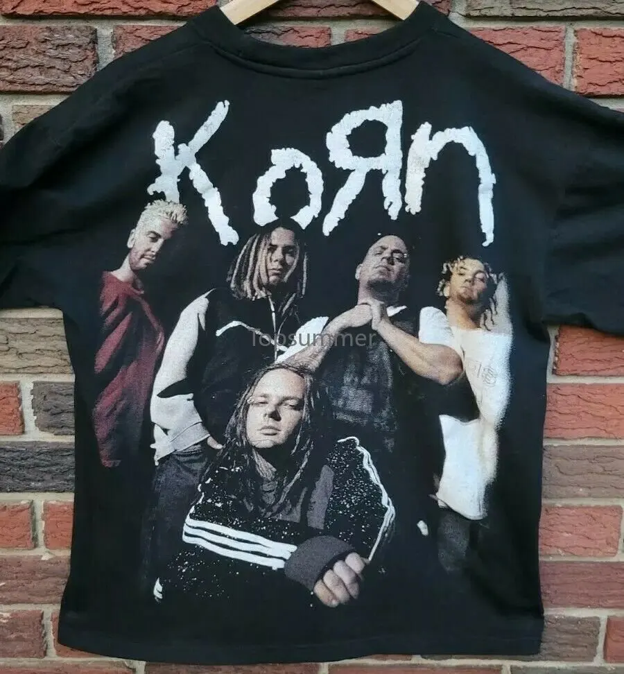Maglietta A Fascia Euro Tour Con Problemi Korn Vintage Rari