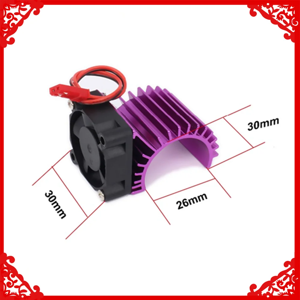 380 Motor Cooling Head Heat Sink Heatsink Vent Side 6V Fan Jst For 1/16 Rc Hobby Model Ep Car/Boat Hsp Hpi Wltoys Himoto Redcat