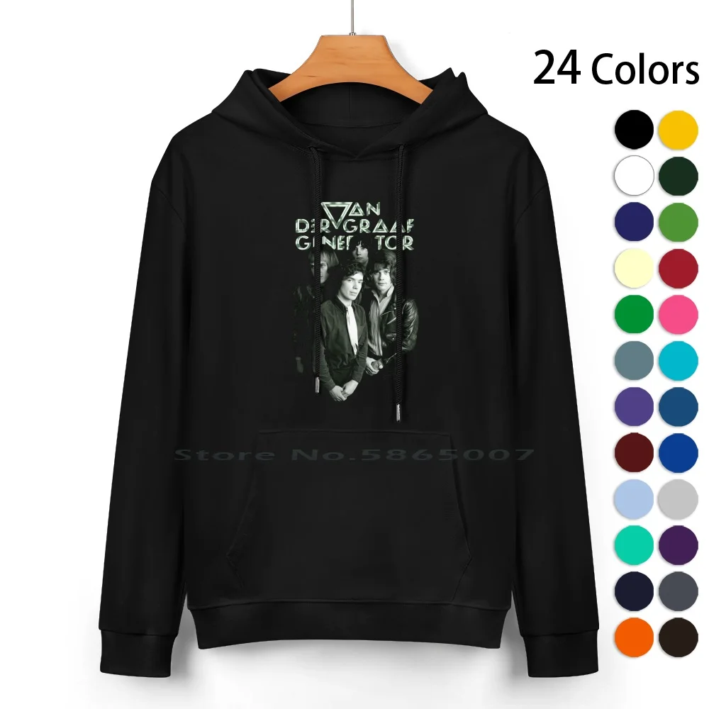 Van Der Graaf Generator Felpa Con Cappuccio In Puro Cotone Maglione 24 Colori Van Der Graaf Generator Peter Hammill Chris Judge Smith Ugh