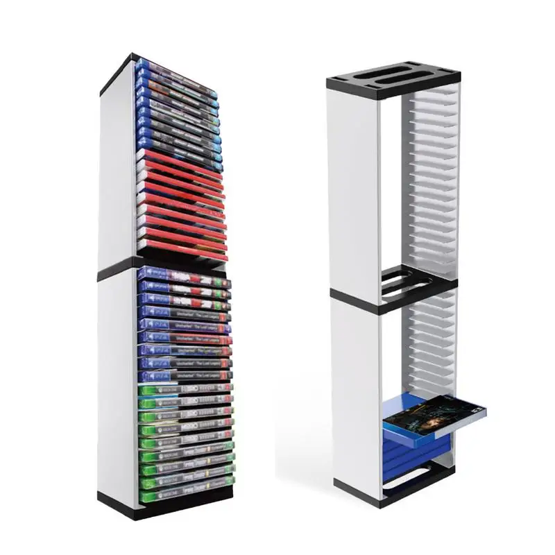 Game Cd Storage Rack Per Ps 5 Game Disc Tower Stand Cd Storage Holder Disc Box E Disc Rack Game Case Organizer Per Ps 5