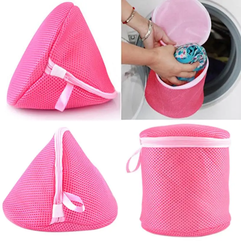 New Underwear Aid Bra Lavanderia Mesh Wash Basket Net Wash Storage Zipper Bag Bici