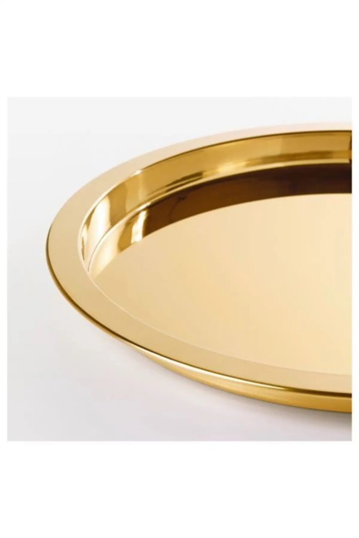 Glattıs Gold Stainless Steel Round Tray Luxury 2022 Tray Tea Tray Tea Tray