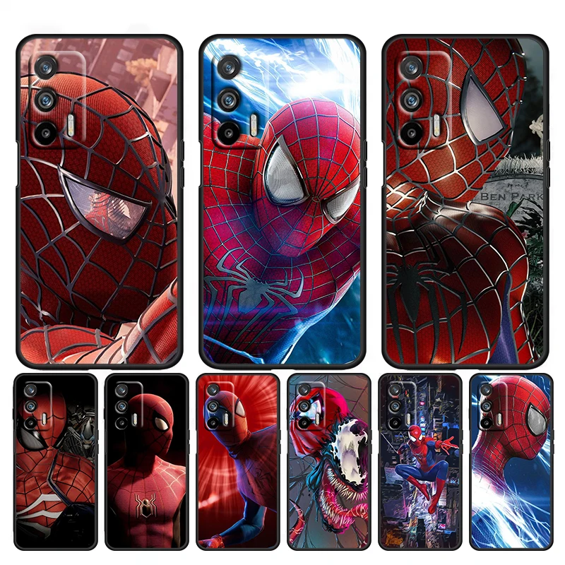 Cool Marvel Spiderman Per Oppo Reno 7 Pro Se Z 6 Lite Pro 5 Lite 4 Lite Z 2 Z 4G 5G Custodia Morbida In Silicone Nero Per Telefono