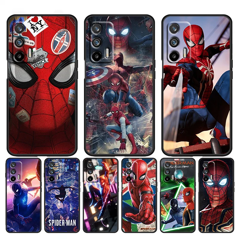Marvel Spiderman Cute For Oppo Reno 7 Pro Se Z 6 Lite Pro 5 Lite 4 Lite Z 2 Z 4G 5G Custodia Morbida In Silicone Nero Per Telefono