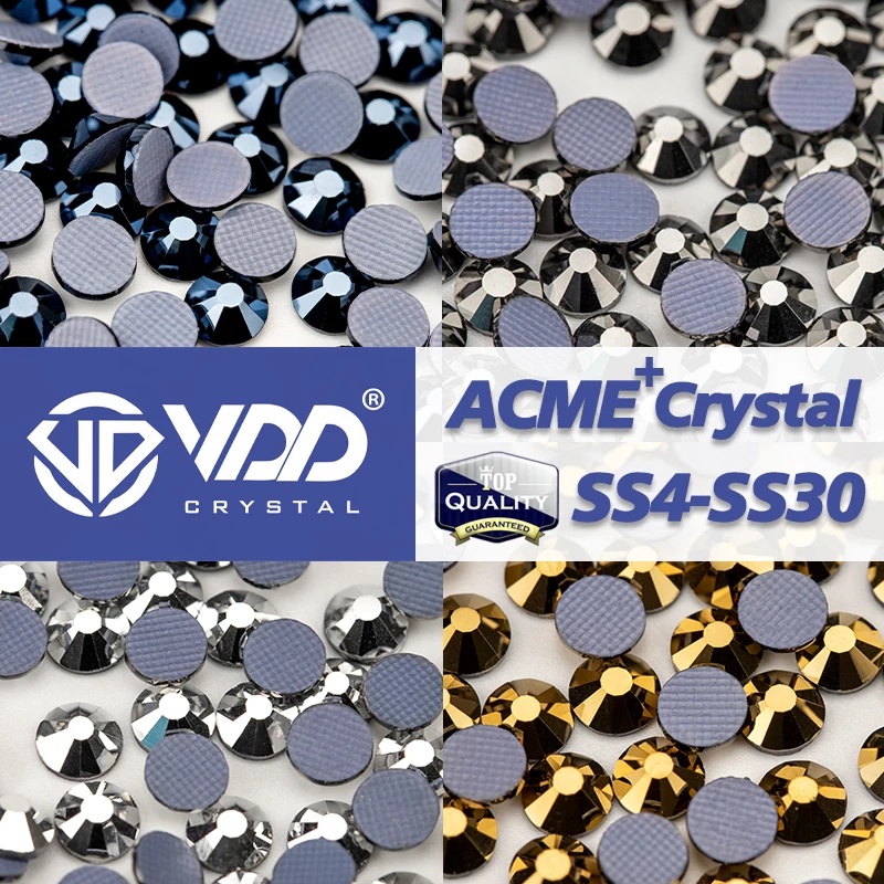 Vdd Metallic Blue/Hematite/Labrador/Aurum Aaaaa Vetro Di Alta Qualità Hotfix Strass Flatback Strass Glitter Pietre Decorazioni