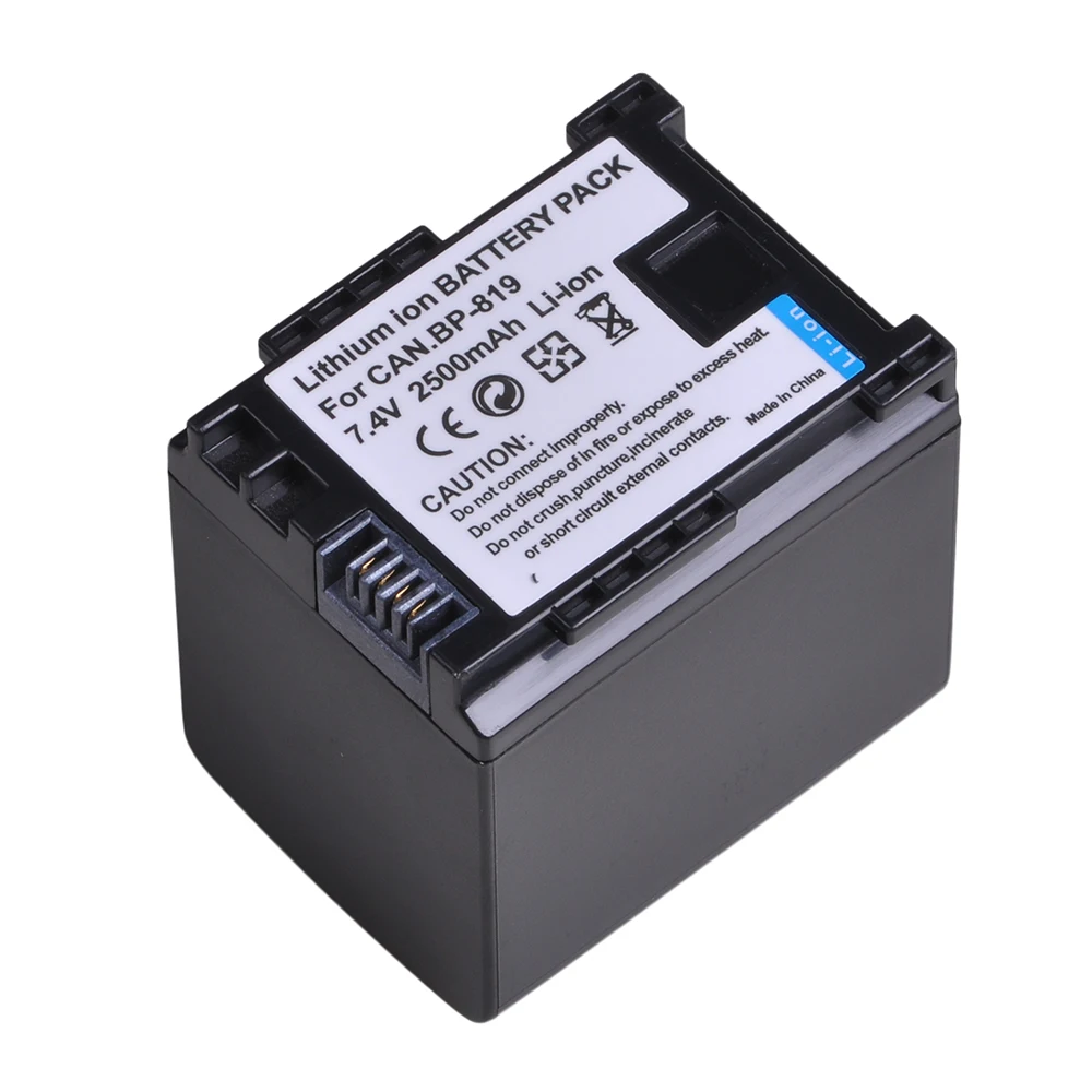 1Pc 2500Mah Bp-819 Bp819 Batteria Per Canon Legria Hf10, Hf11, Hf20, Hf21, Hf100, Hf200, Hf G10, Hf M30, Hf M31, Hf M32,