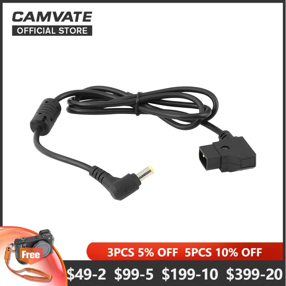 Camvate D-Tap To Dc Cavo Di Alimentazione Collegare A V-Mount / Gold Mount Batteria Per Sony Pxw-Fs7 Fs7 Ii Accessori Per La Fotografia Della Fotocame