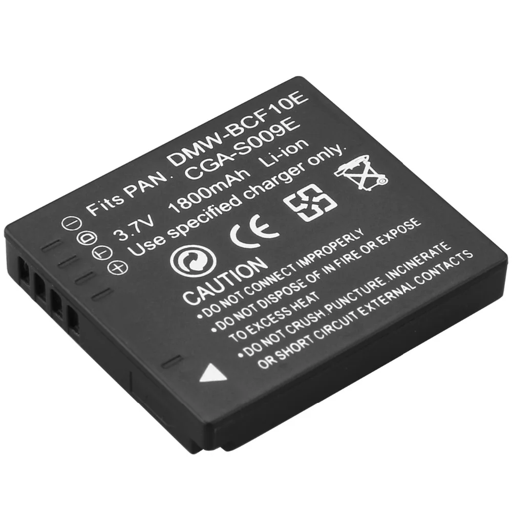 Probty Cga-S009E Cga S009E Batterie Per Foto/Videocamera Per Panasonic Dmc-Fs12 Fs15 Fs25 Fs4 Fs42 Fs6 Fs7 Fx40 Fx48 Fx550 Fx580 Fx75 Ft1 Ft3