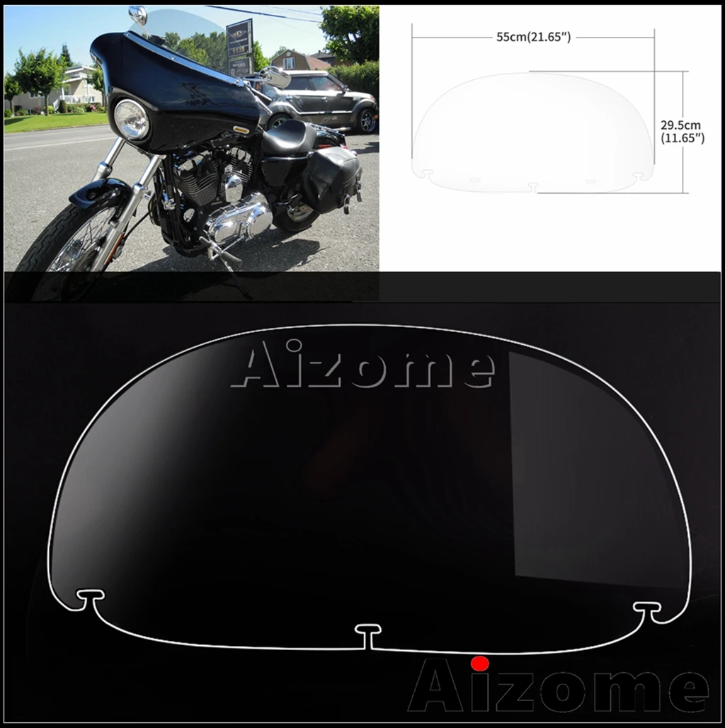 1Pc Moto Batwing Carenatura Trasparente Parabrezza Sostituire Parabrezza Parabrezza Per Harley Touring Dyna Softail Road King