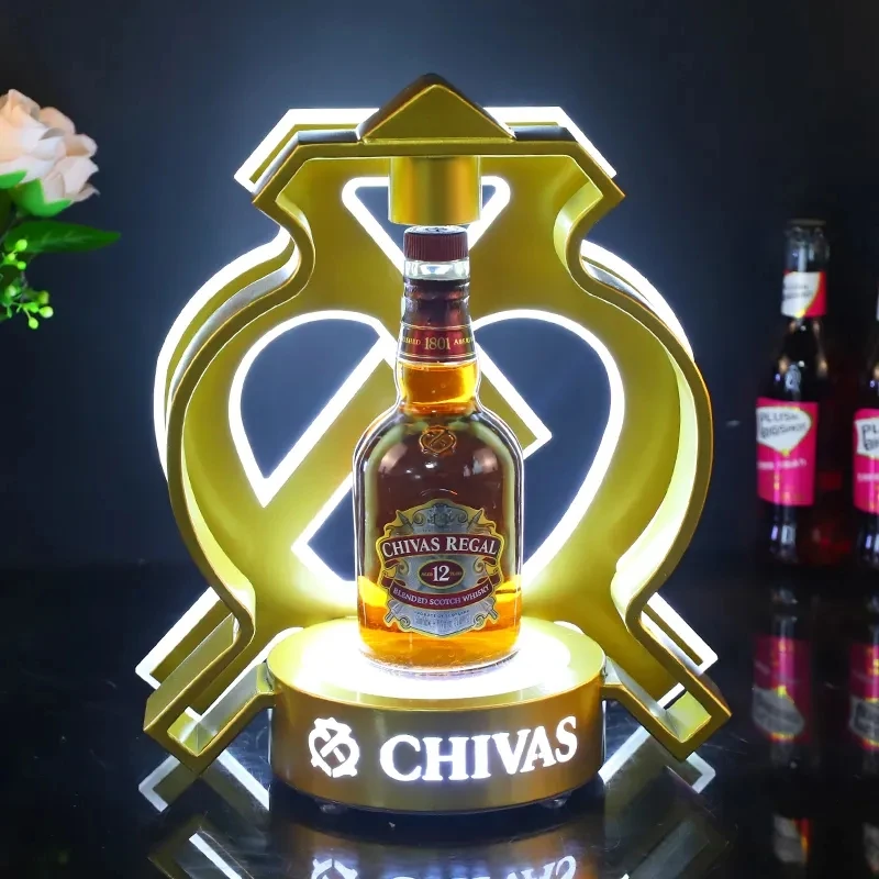 Luxury Brand New Chivas Regal Whisky Bottle Glorifier Royal Bottles Presenter Led Wine Display Rack Table Stand Per Discoteca
