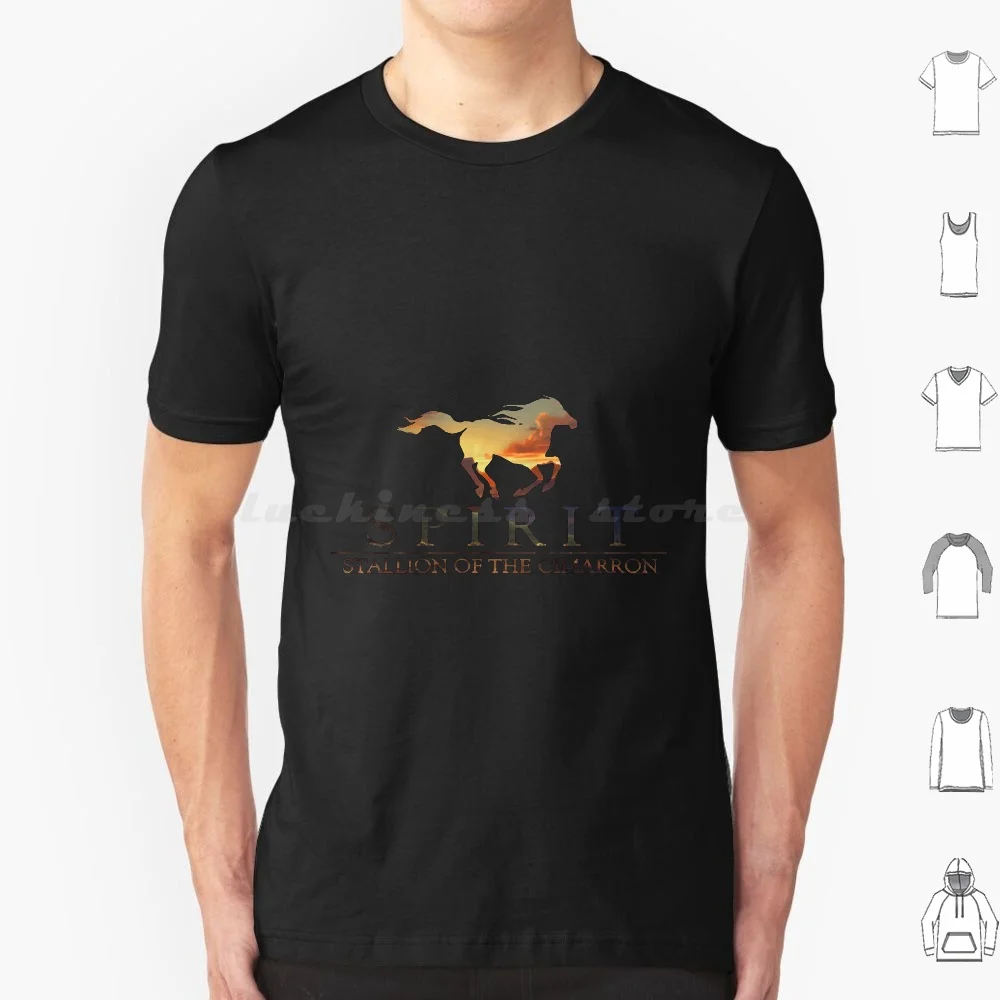 Spirit Stallion Of The Cimarron T Shirt Big Size 100% Cotone Harley Music Summer Of 69 Spirit Spirit Stallion Of The Cimarron
