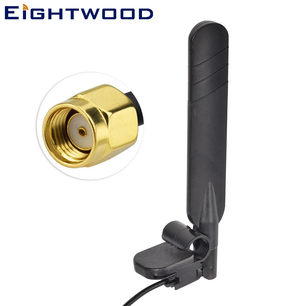 Antenna Wifi Ightwood 2.4Ghz Clip Blade Rp Sma Compatibile Con Scheda Wireless F5D8235 Rincuv4 N300 N450 N600 Ubiquiti Pcmcia