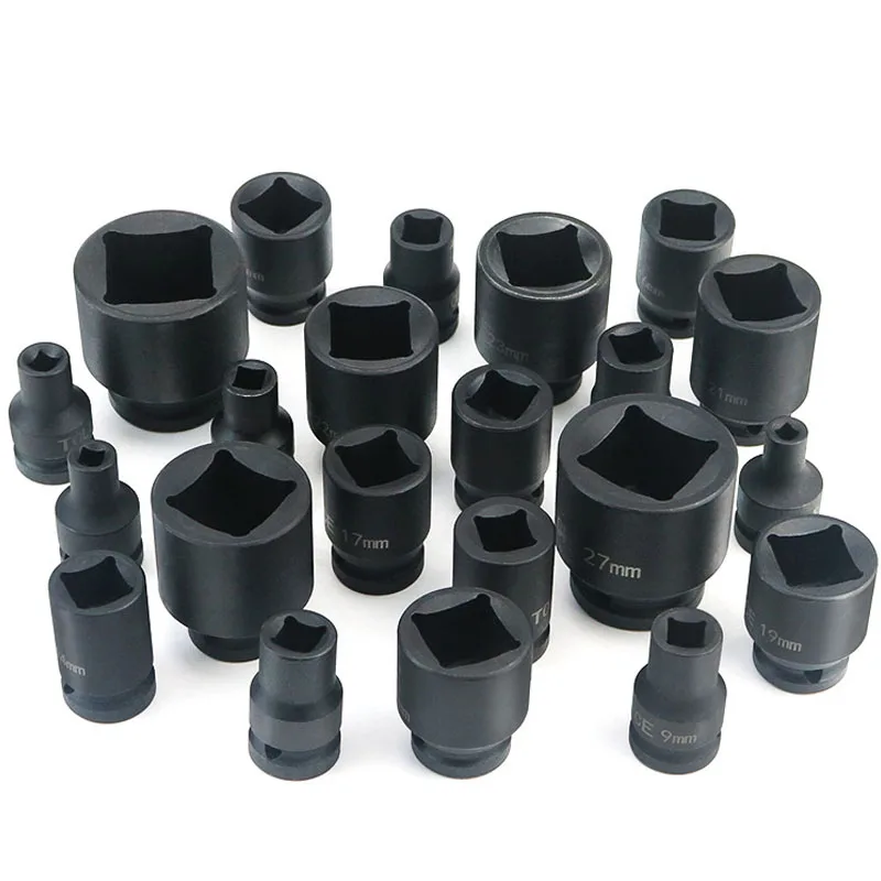 1 Pz Impact Square Socket Head 1/2 "Drive 4 Point Air Socket Wrench Testa Quadrata Car Auto Truck Riparazione Pneumatici Industriali Pneumatici
