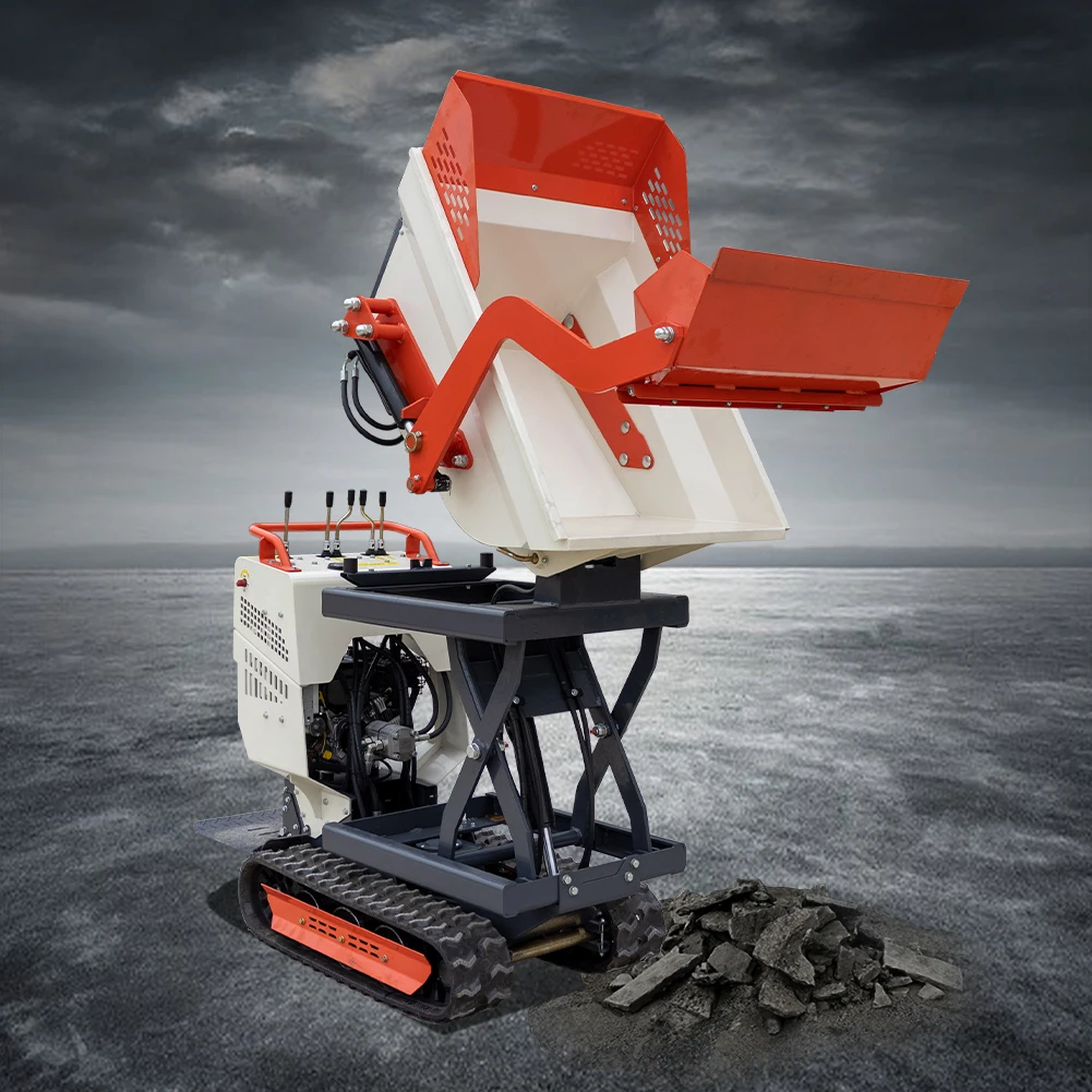 Dumper Di Sollevamento Idraulico 500Kg Pale Gommate A Benzina Cingolate Idrauliche Mini Dumper