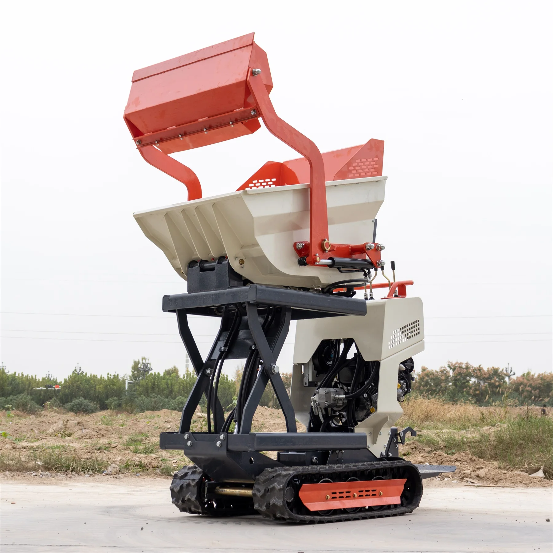 Mini Dumper Cingolato 500Kgs Autocaricante Dumper 6.5Hp