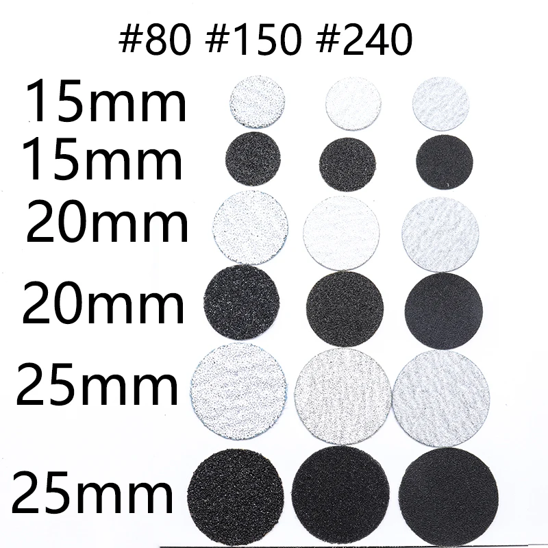 Nuovo ~ Nero/Bianco Carta Abrasiva 50/Pz Pedicure Strumenti Per La Cura Del Piede 15Mm 20Mm 25Mm Nail Drill Bit Disco Salon Calluse Sostituibile