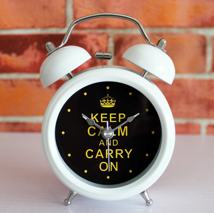 Allarme Orologio Desktop Orologi Retrò In Metallo Orologi Da Tavolo Da Tavolo Silenzioso Mantenere La Calma E Portare Avanti I Regali Di Natale
