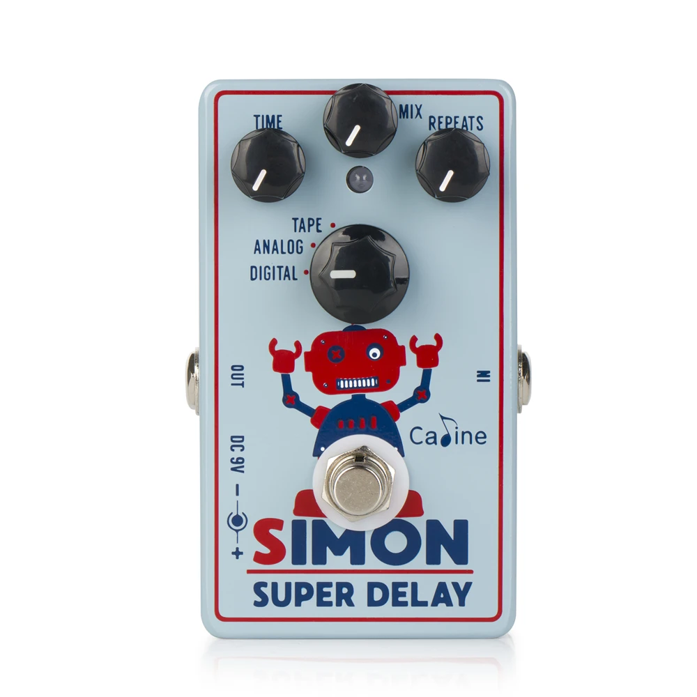 Caline Cp-513 Pedale Per Effetti Per Chitarra Super Delay Con Opzioni Digitali, Analogiche E A Nastro Accessorio Per Chitarra Elettrica True Bypass