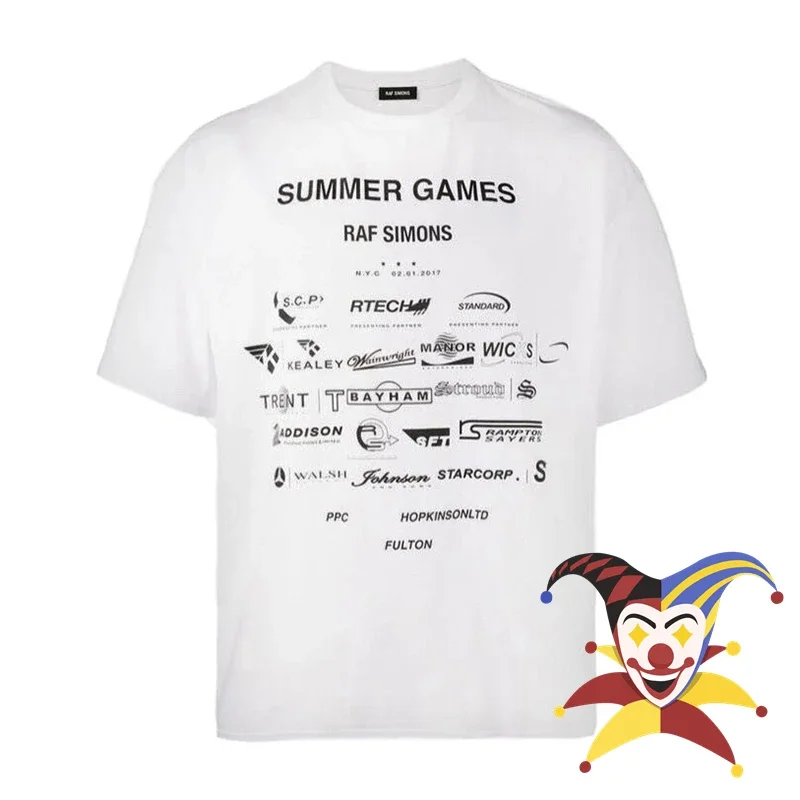 Raf Simons T-Shirt Uomo Donna 1:1 T-Shirt Con Stampa Lettera Di Alta Qualità