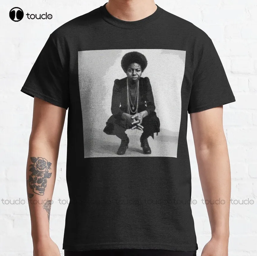 Nina Simon Classic T-Shirt Mens Fishing Shirts Custom Aldult Teen Unisex Digital Printing Tee Shirt Xs-5Xl Fashion Funny New